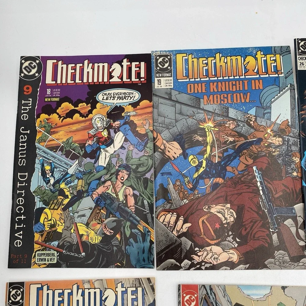 DC Checkmate‎ Comic Books Lot 7 Vintage 1990's 27,28,29,32,18,19 VGC